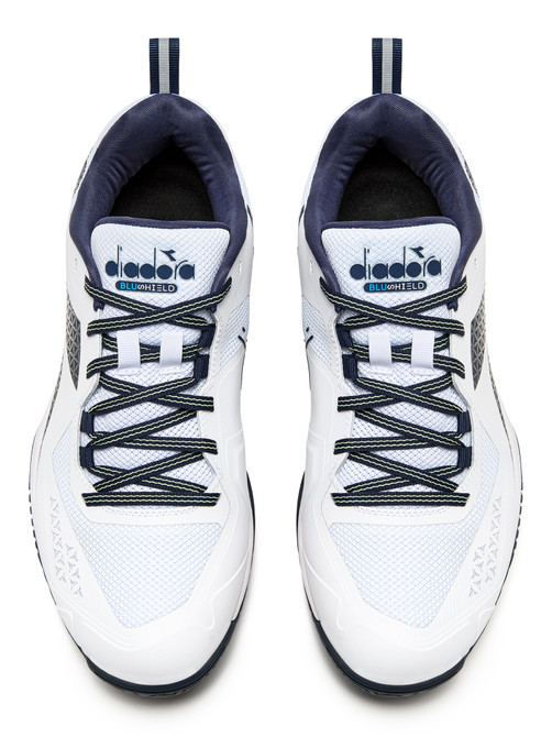 Diadora Men's Blushield Torneo 2 AG Tennis Shoe (White/Pageant Blue)