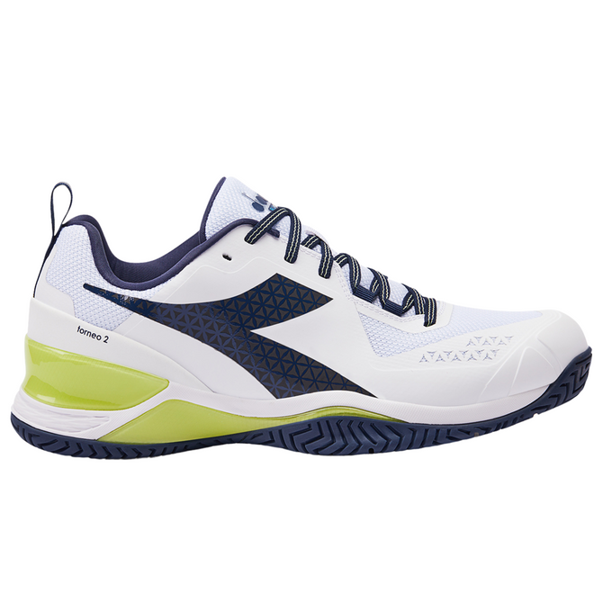 Diadora Men's Blushield Torneo 2 AG Tennis Shoe (White/Pageant Blue)