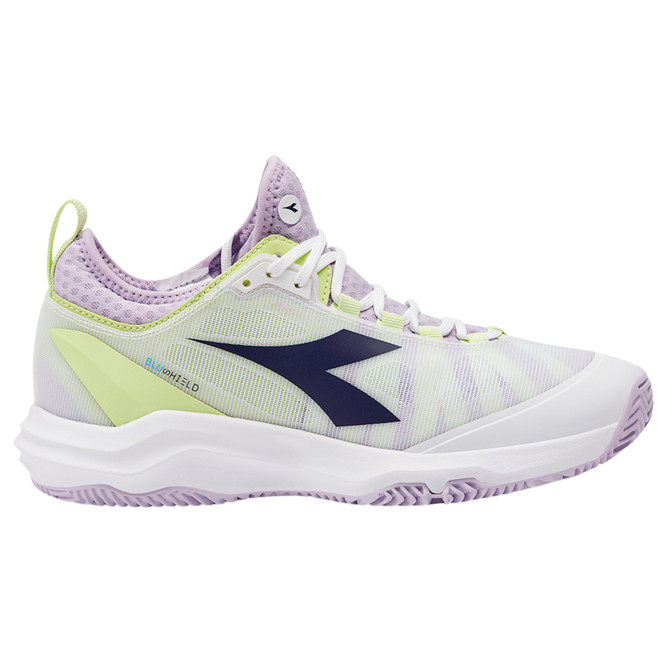 Diadora Women's Speed Blushield Fly 4+ All Ground Tennis Shoe (White/Astral Aura)