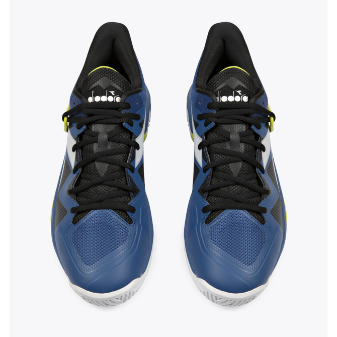 Diadora Men's B.Icon 2 All Ground Tennis Shoe (Deja vu Blue/White/Black)