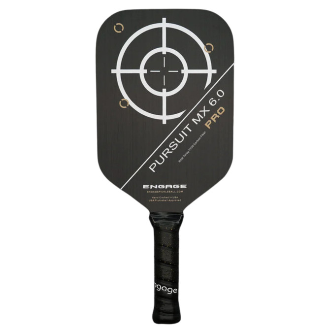 Engage Pursuit Pro MX 6.0 | Raw T700 Carbon Fiber | Elongated Pickleball Paddle