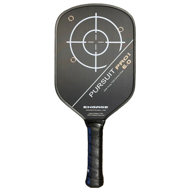 Engage Pursuit Pro1 6.0 Power Series | Raw T700 Carbon Fiber Pickleball Paddle