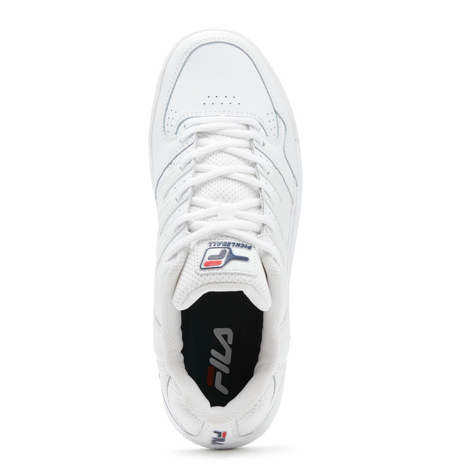 FILA Men's Double Bounce Pickleball Shoe (White/FILA Navy/FILA Red)