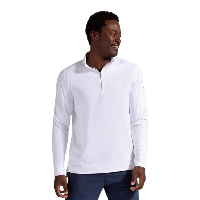 BloqUV Men's UPF 50+ Sun Protection Mock Zip Active Top