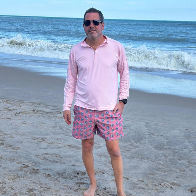 BloqUV Men's UPF 50+ Sun Protection Mock Zip Active Top