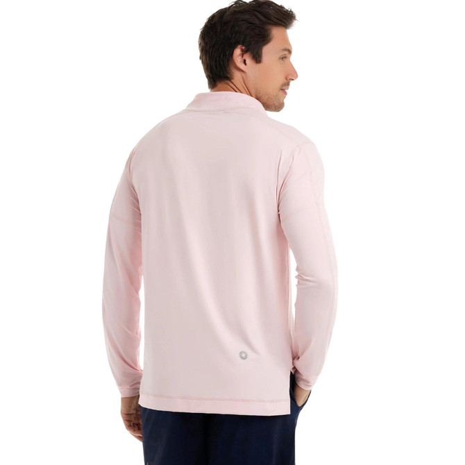 BloqUV Men's UPF 50+ Sun Protection Mock Zip Active Top