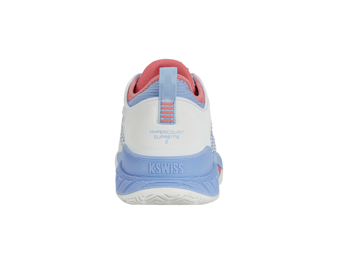 K-Swiss Women's Hypercourt Supreme 2 Tennis Shoe (Bright White/Open air/Estate Blue) 