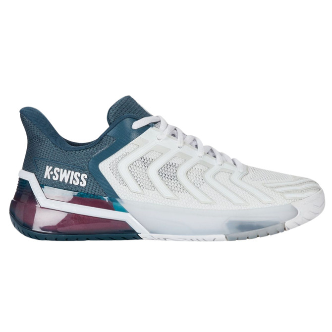 K-Swiss Men's Ultrashot 4 Tennis Shoe (White/Stargazer/Neon Blaze) 