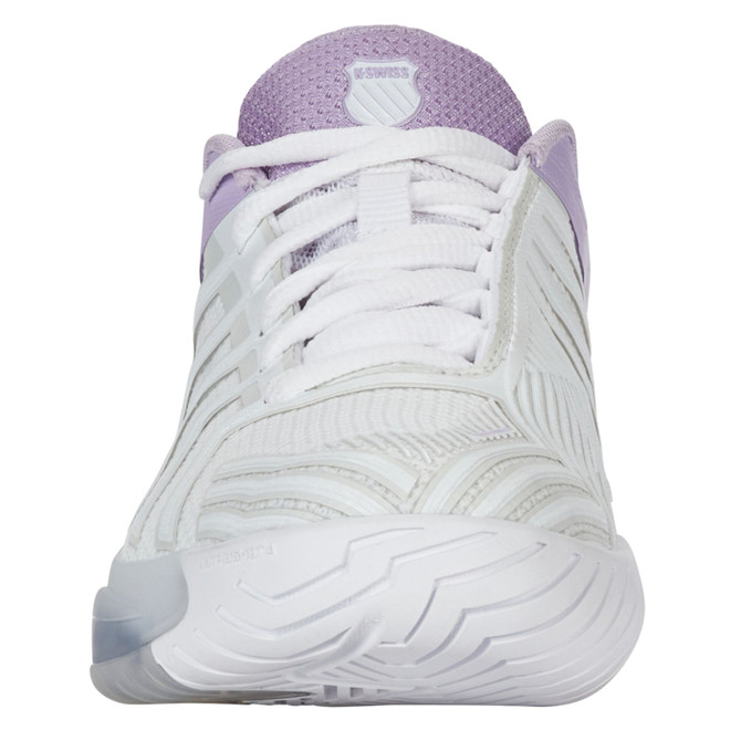 K-Swiss Women's Ultrashot 4 Tennis Shoe (White/Orchid Petal/Neon Blaze) 