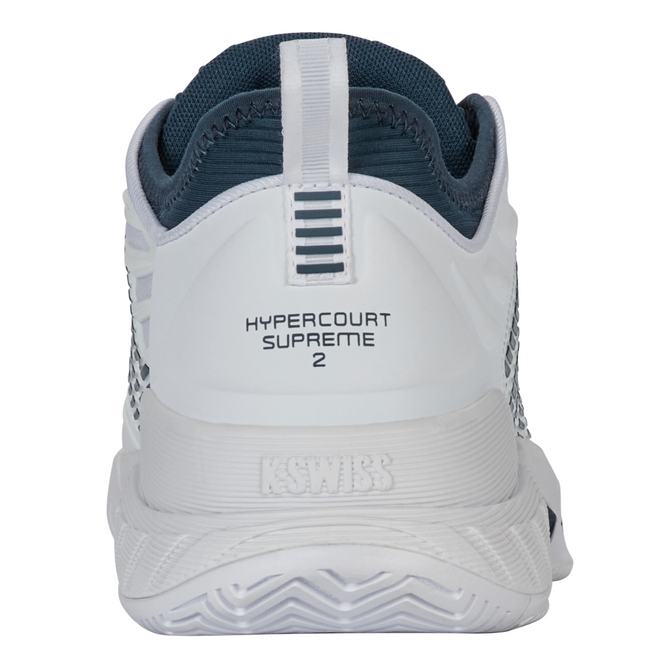 K-Swiss Men's Hypercourt Supreme 2 Tennis Shoe (White/Stargazer) 