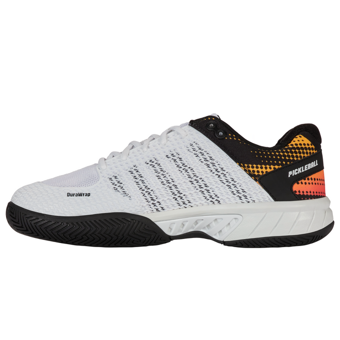K-Swiss Men's Express Light 2E Pickleball Shoe (White/Daffodil)