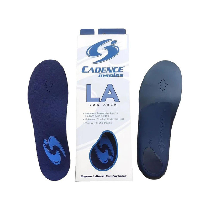 Cadence Low Arch Insoles | Trim-to-Fit Orthotic Shoe Inserts | Flexible Support for Low to Medium Arches | Pair