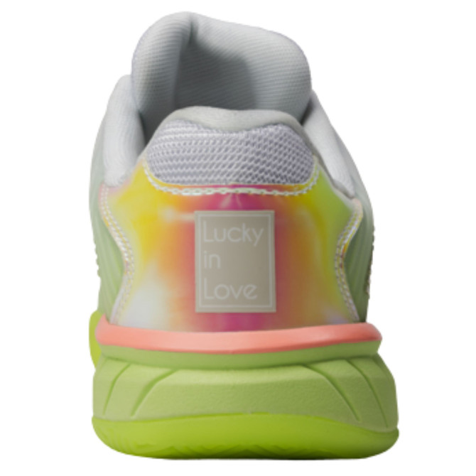 K-Swiss/Lucky In Love Women's Hypercourt Express 2 Tennis Shoe (White/Lemon Frost/Beige)