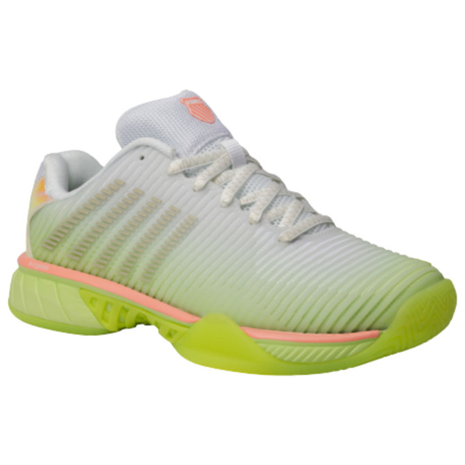 K-Swiss/Lucky In Love Women's Hypercourt Express 2 Tennis Shoe (White/Lemon Frost/Beige)