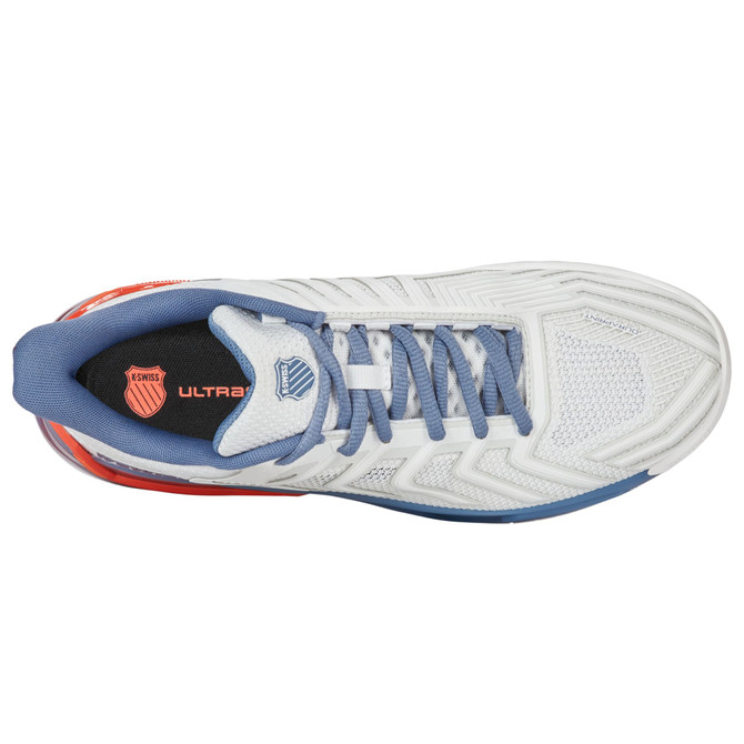 K-Swiss Men's Ultrashot 4 Tennis Shoe (Lucent White/Infinity/Scarlet Ibis)  