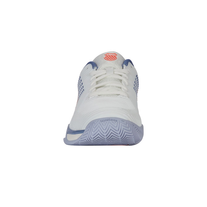 K-Swiss Men's Hypercourt Express 2 Tennis Shoe (Lucent White/Infinity/Scarlet Ibis)