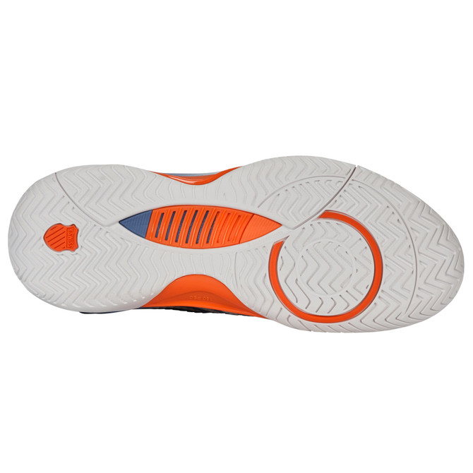 K-Swiss Men's Hypercourt Supreme 2 Tennis Shoe (Lucent White/Infinity/Scarlet Ibis)