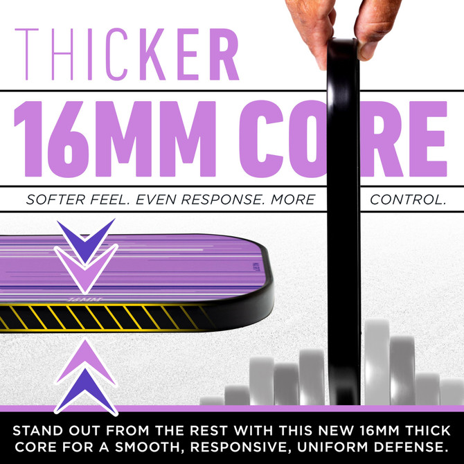 Franklin Sports Signature Series Pro Pickleball Paddle (Lilac, 16mm)