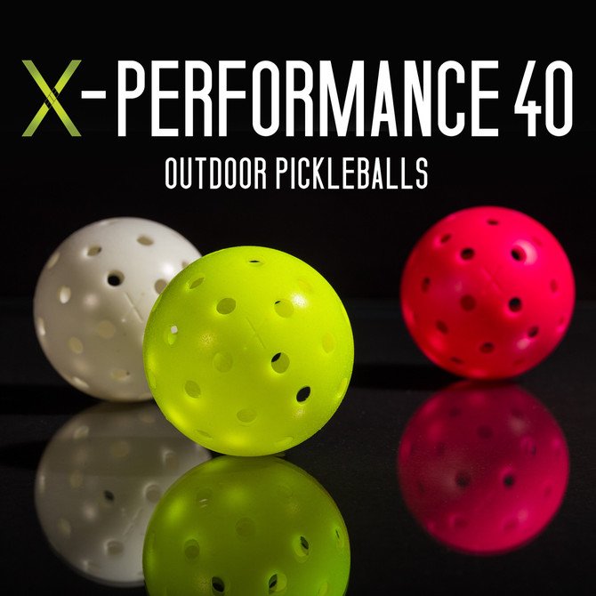 Franklin Sports X-40 Outdoor Pickleball Balls (Optic Yellow)