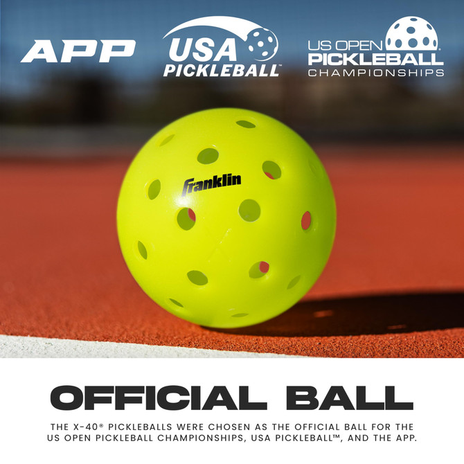Franklin Sports X-40 Outdoor Pickleball Balls (Neon)
