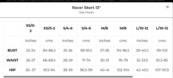 Lija Women's Racer Skort 13"