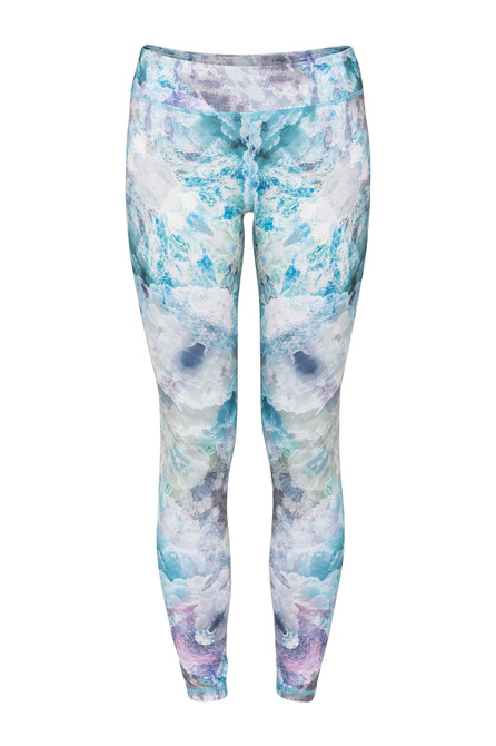 Lija Women's Power Flower Print Legging (Sky)