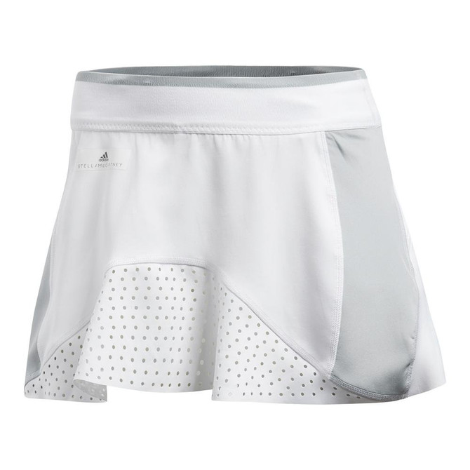 Adidas by Stella McCartney Women's Barricade Tennis Skirt, White/Aero Lime.