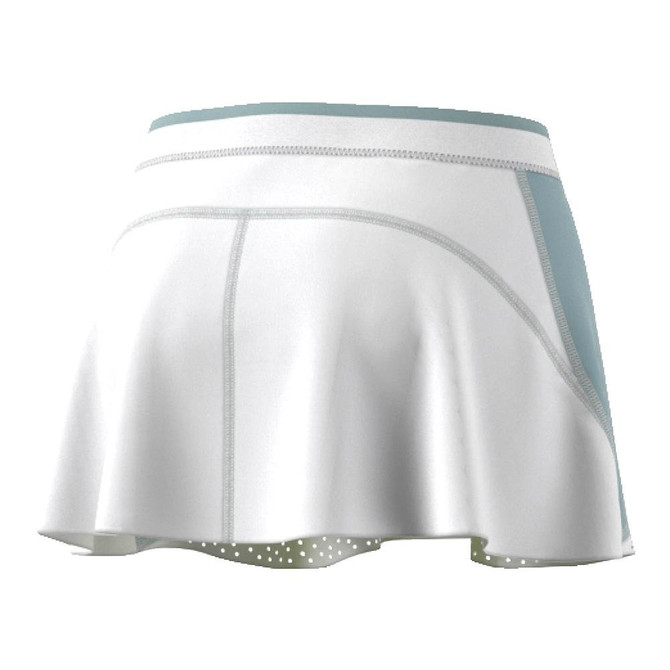 Adidas by Stella McCartney Women's Barricade Tennis Skirt, White/Aero Lime.
