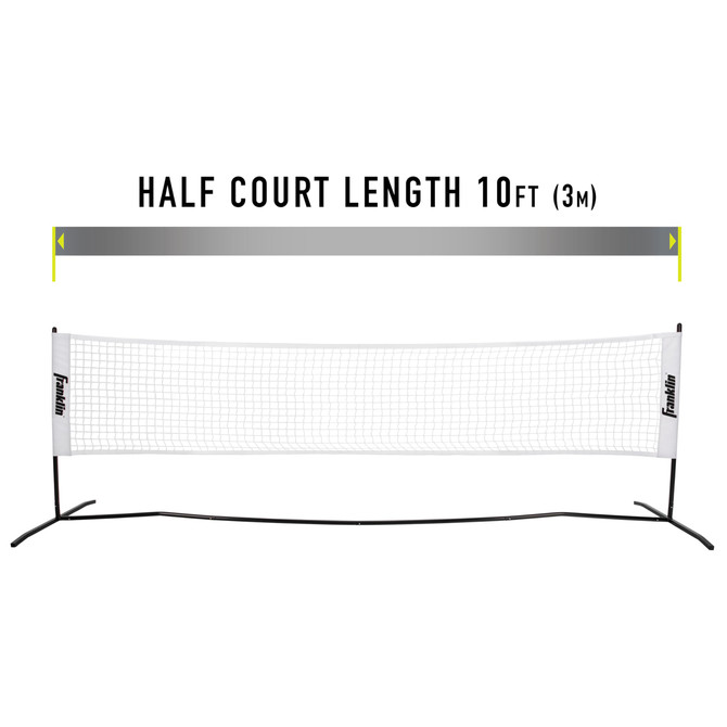 Franklin Sports Complete Half Court Size Pickleball Net Set - Includes 10ft Net, (2) Paddles, and (2) X-40 USA Pickleball Approved Balls