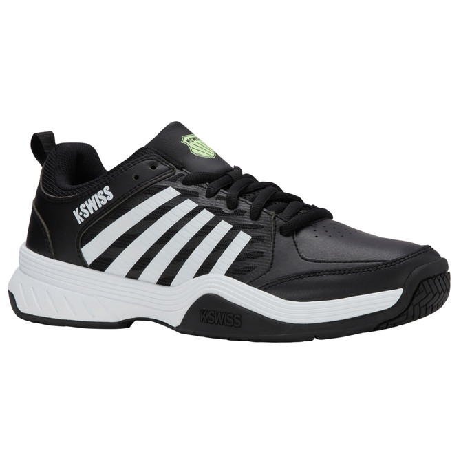K-Swiss Men's Court Express 2 Tennis Shoe (Black/White/Soft Neon Green)