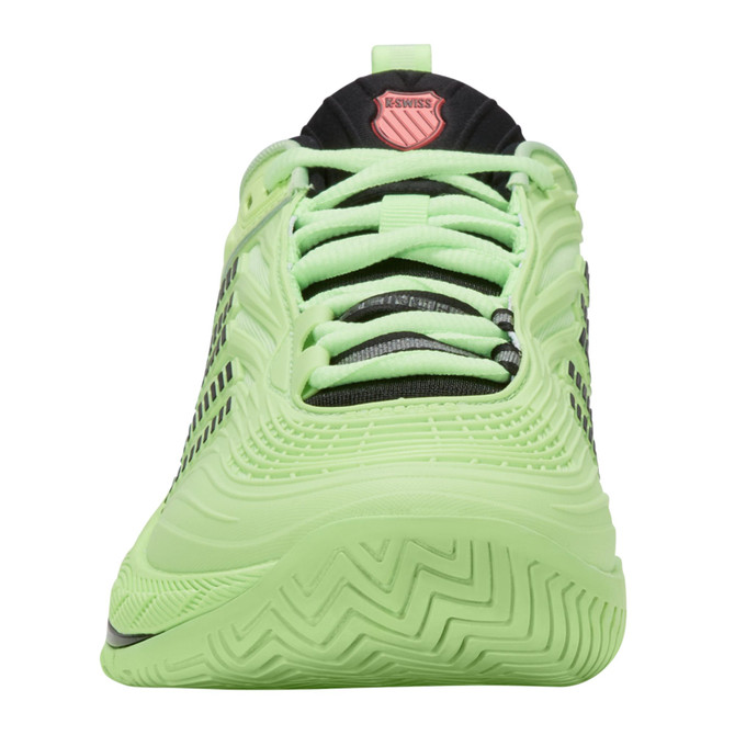 K-Swiss Men's Hypercourt Supreme 2 Tennis Shoe (Soft Neon Green/Black/Neon Lava)
