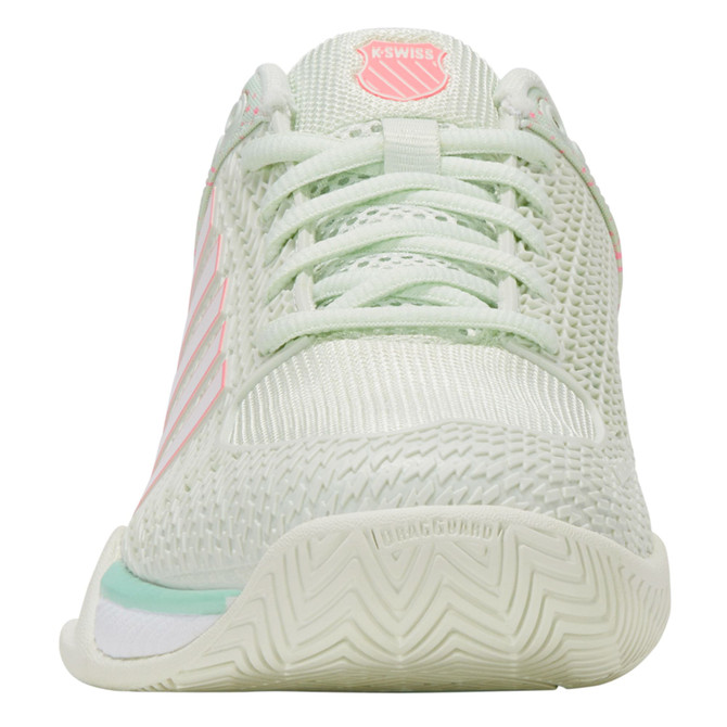 K-Swiss Women's Express Light Pickleball Shoe (Ice/Honeydew/Neon Pastel Pink)..