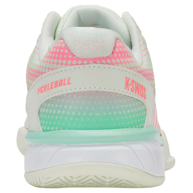 K-Swiss Women's Express Light 2E Pickleball Shoe (Ice/Honeydew/Neon Pastel Pink).
