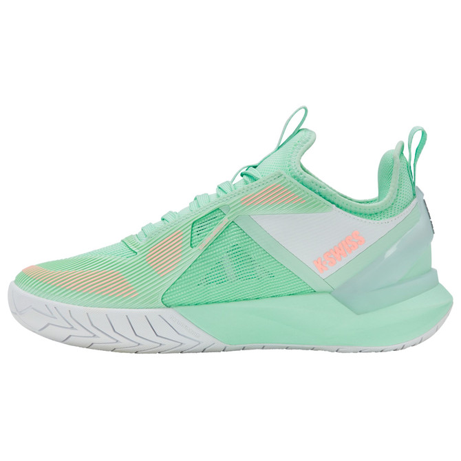 K-Swiss Women's Hypercourt Supreme 2 Tennis Shoe (Neon Mint/Black/White).