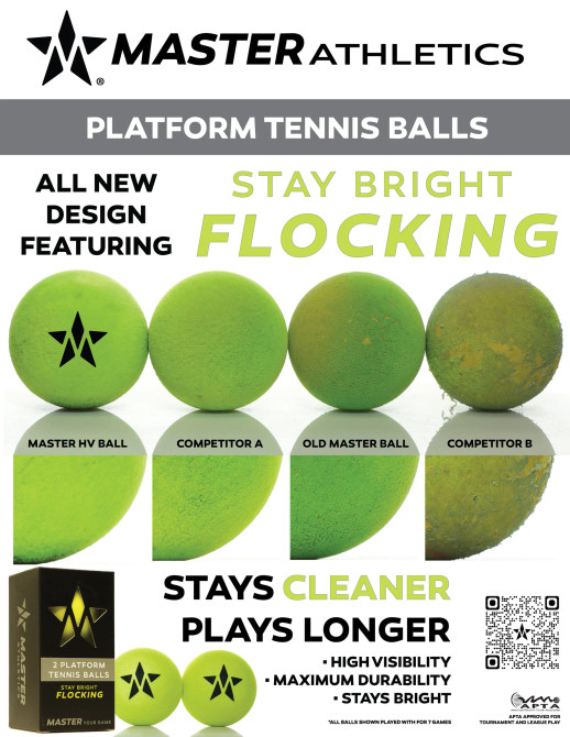 Master Athletics High Visibility (HV) Platform Tennis Ball (Case).