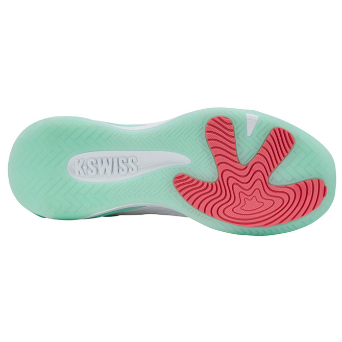 K-Swiss Women's K-Frame Pickleball Performance Shoe (White/Neon Mint/Hot Neon Pink)