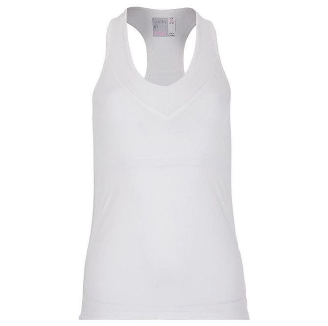 Lucky in Love V-Neck Tank with Built in Bra