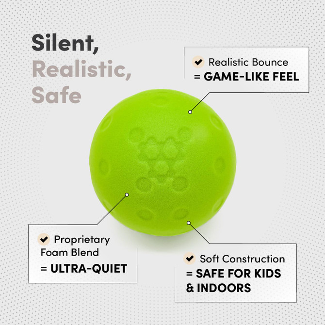 CRBN Quiet Pickleballs – Foam Practice Balls for Silent Play