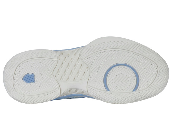 K-Swiss Women's Hypercourt Express 2 Tennis Shoe (Lucent White/Dutch Canal/Paradise Green)