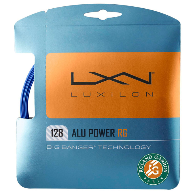 Luxilon ALU Power 128 Roland Garros Tennis String Set (Blue/White)