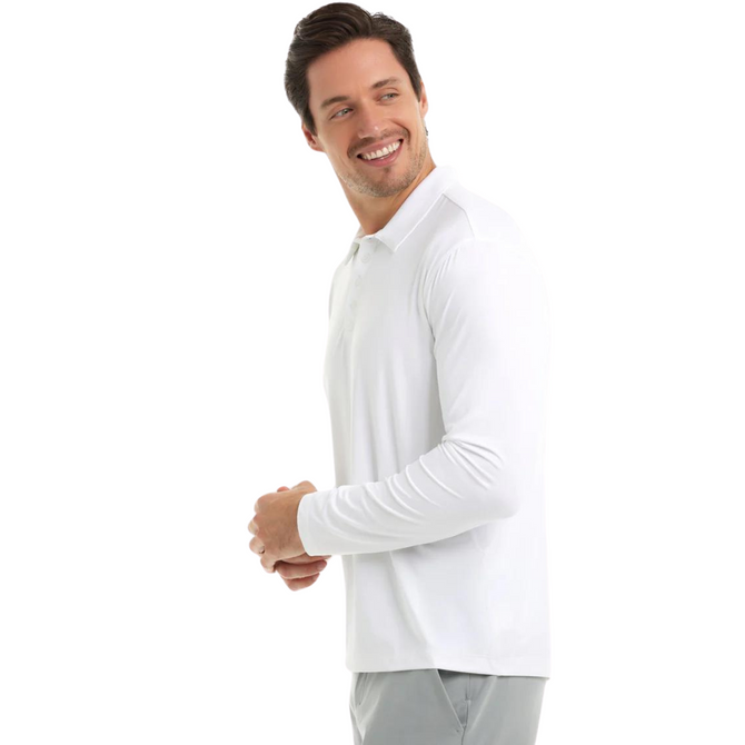 BloqUV Men's UPF 50+ Sun Protection Collared Long Sleeve Active Top