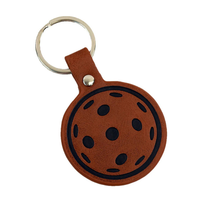 Racquet Inc Leather Pickleball Keychain