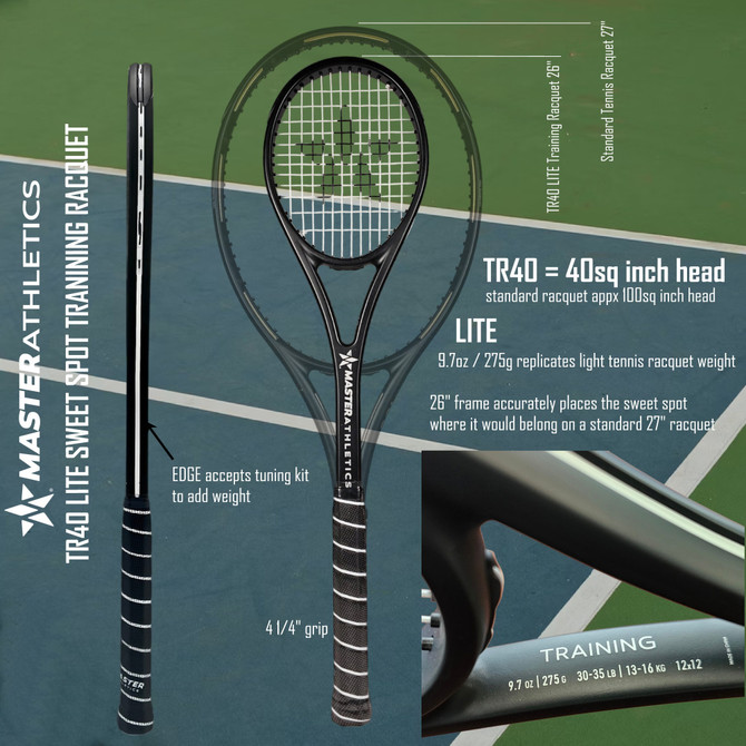 Master Athletics TR40 Tennis Training Racket (TR40 Lite)