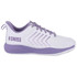 K-Swiss Women's Ultrashot Light Tennis Shoe (White/Purple Haze/Neon Lavender)
