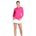 Lucky in Love Women’s Free Play Zip Long Sleeve Top – UPF 50+ LUV Lightweight Mock Neck Athletic Shirt with Mesh Panels   