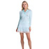 Lucky in Love Women’s Free Play Zip Long Sleeve Top – UPF 50+ LUV Lightweight Mock Neck Athletic Shirt with Mesh Panels   