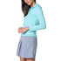 Lucky in Love Women’s Free Play Zip Long Sleeve Top – UPF 50+ LUV Lightweight Mock Neck Athletic Shirt with Mesh Panels   