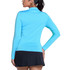 Lucky in Love Women’s Free Play Zip Long Sleeve Top – UPF 50+ LUV Lightweight Mock Neck Athletic Shirt with Mesh Panels   