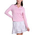 Lucky in Love Women’s Free Play Zip Long Sleeve Top – UPF 50+ LUV Lightweight Mock Neck Athletic Shirt with Mesh Panels   