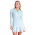 Lucky in Love Women’s Free Play Zip Long Sleeve Top – UPF 50+ LUV Lightweight Mock Neck Athletic Shirt with Mesh Panels   